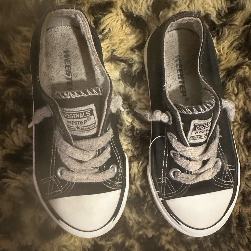 Weestep Girls Black Kids Sneakers